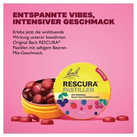 Pastylki do ssania Bach Flower Original Rescura – mieszanka jagodowa, 50 g: ceny i cechy