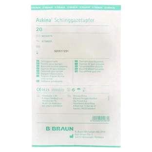 Askina Sterile Gauze Swabs, Plum-Sized, 20 Count