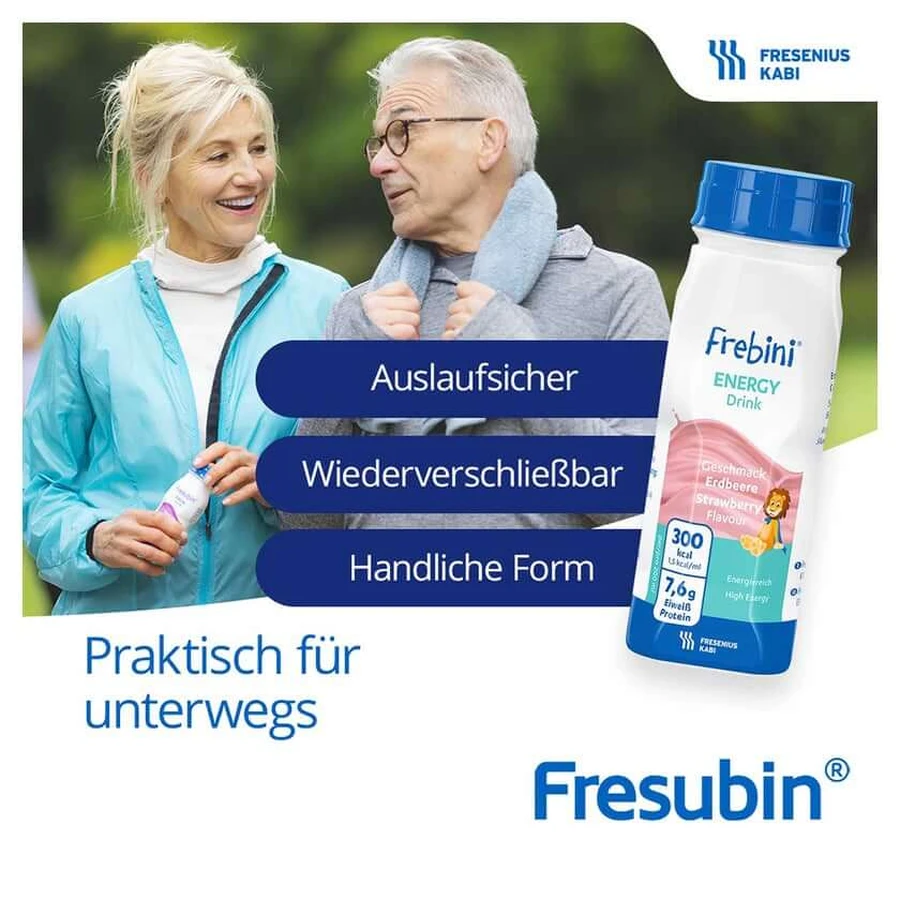 Boisson énergétique et nutritive Frebini, fraise, 6 x 4 x 200 ml