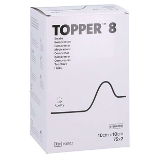 Topper 8 compresses, 10x10 cm, sterile, 75 x 2