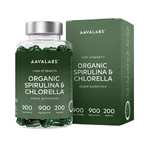 Aavalabs Organic Spirulina & Chlorella Algae, 200 Capsules