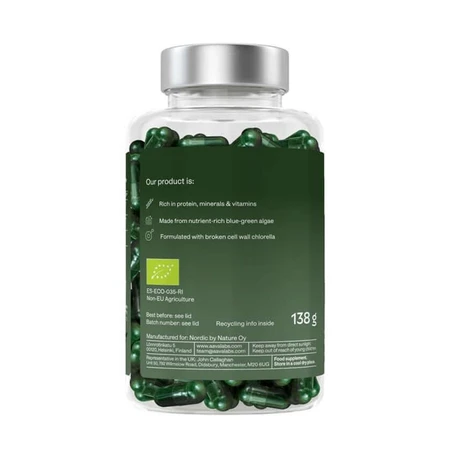 Aavalabs Organic Spirulina & Chlorella Algae, 200 Capsules