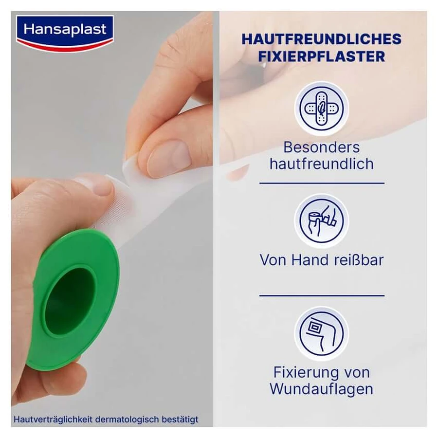Hansaplast Sensitive pleister, 5 m x 1,25 cm, 1 stuk