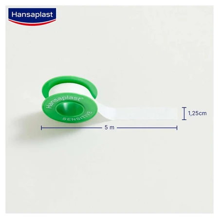 Hansaplast Sensitive pleister, 5 m x 1,25 cm, 1 stuk