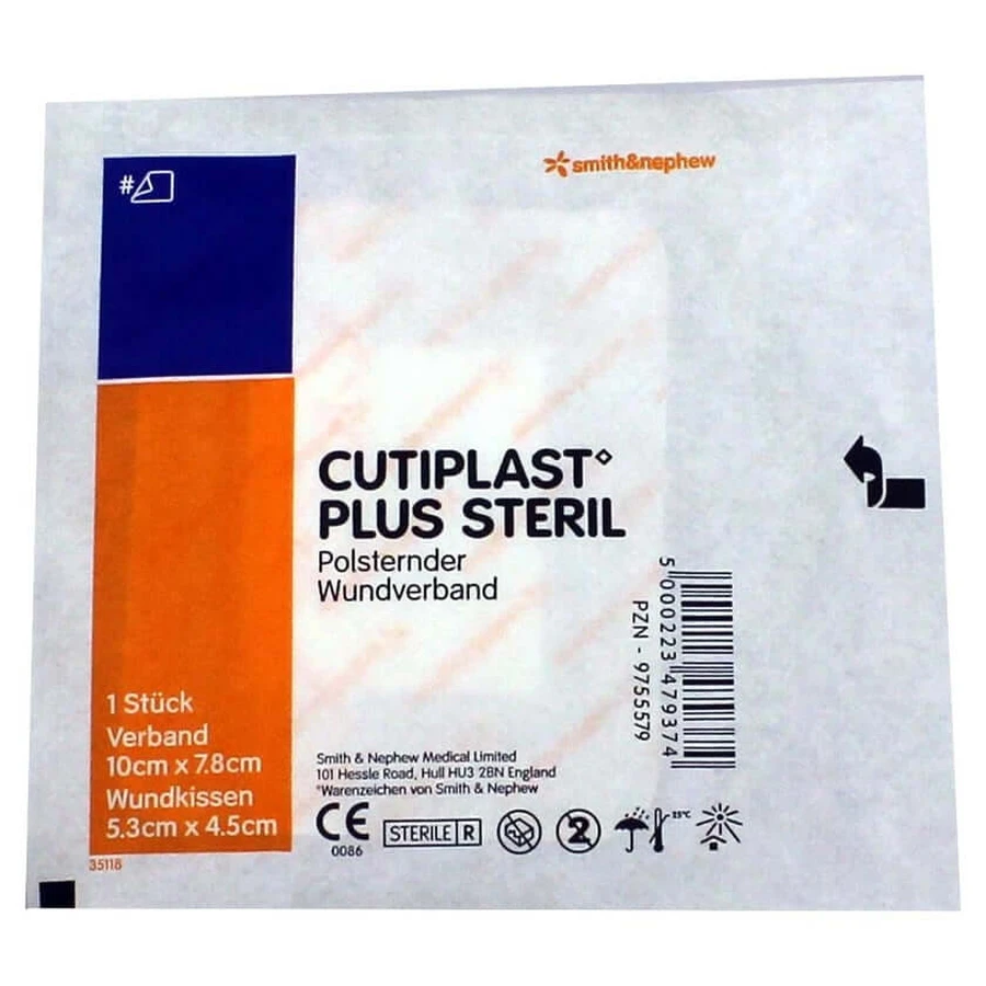 Cutiplast Plus, cerotto sterile 7,8 x 10 cm, 1 pezzo
