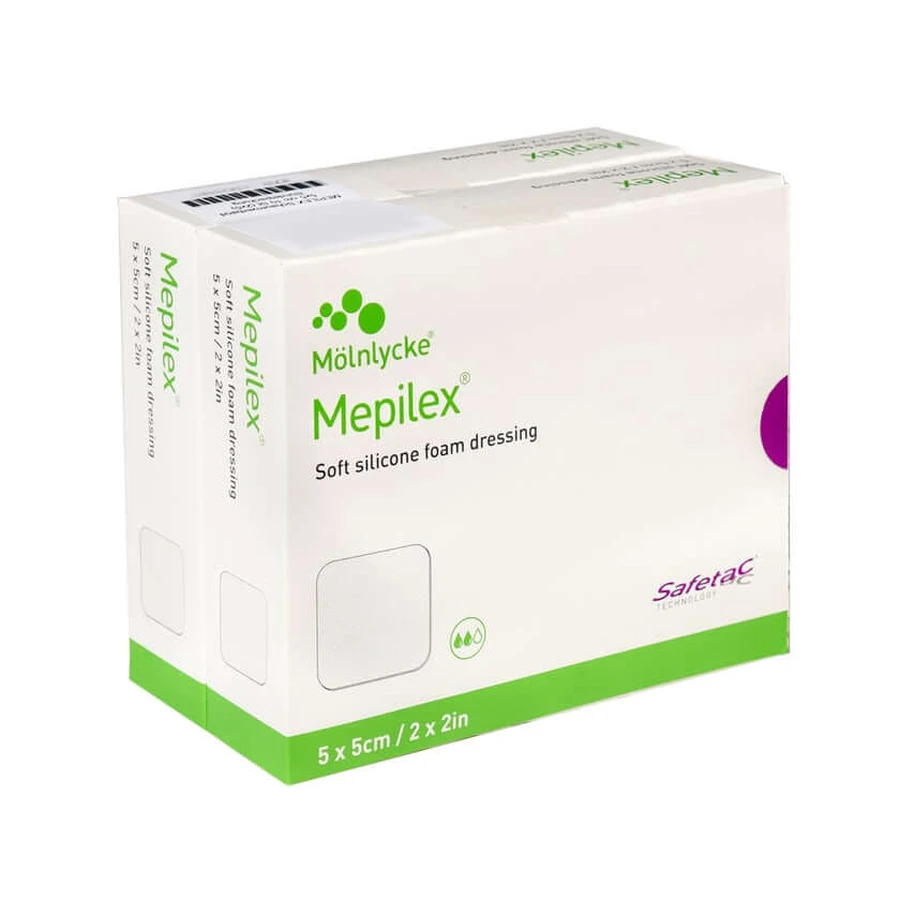 Mepilex 5x5 cm Foam Dressing, 10 Count