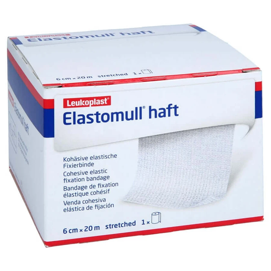 Bande de fixation adhésive Elastomull, 6 cm x 20 m, 1 pièce