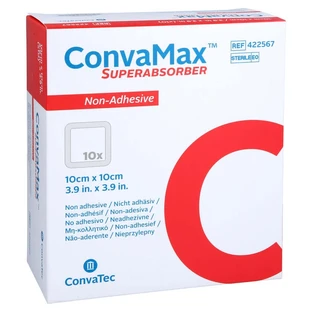 Compresas superabsorbentes Convamax, sin adhesivo, 10 x 10 unidades