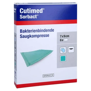 Cutimed Sorbact Saugkompressen 7x9 cm 6 St