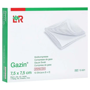 Gauze pads, 7.5 x 7.5 cm, sterile, 8-ply, 5 x 2 pcs