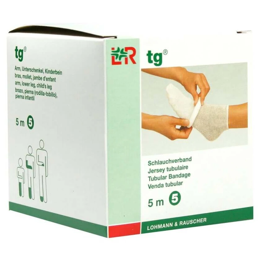 Vendaje tubular TG, talla 5, 5 m, blanco, 1 unidad
