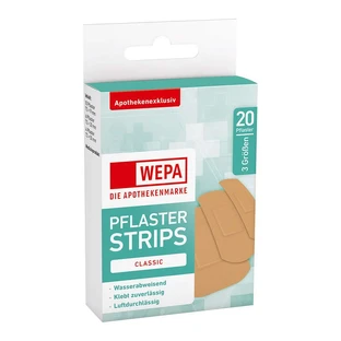 WEPA Classic Water-Repellent Band-Aids, 20 Count