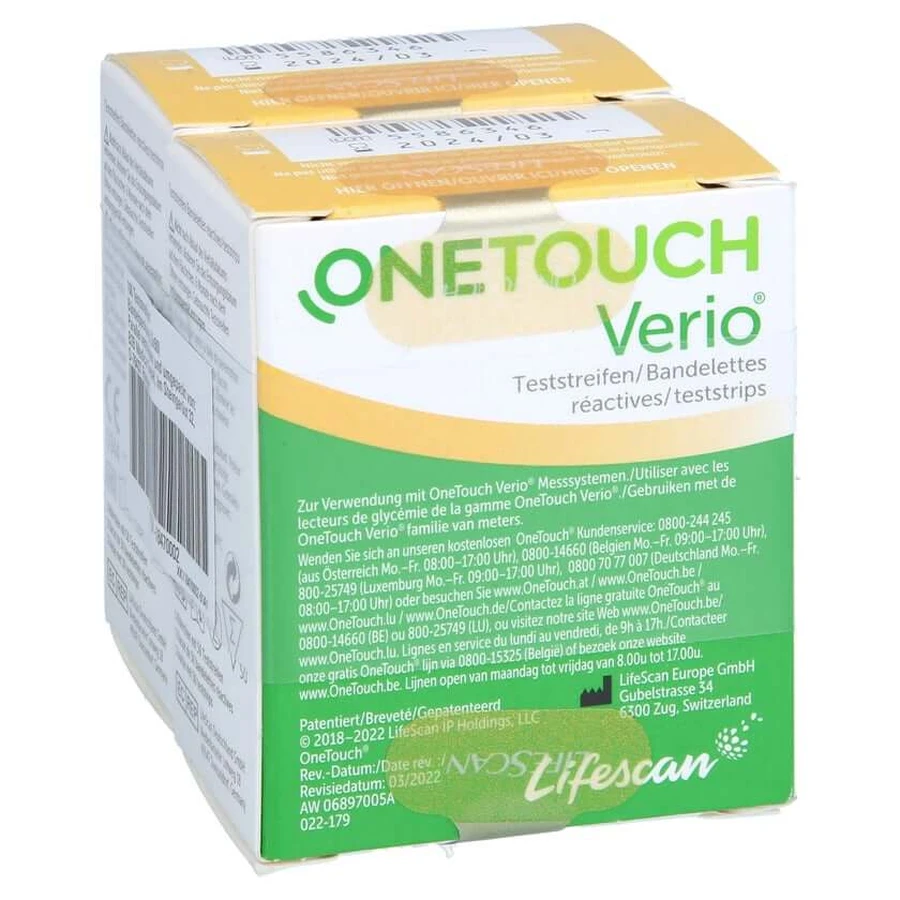 ONE Touch Verio-teststrips, 100 stuks