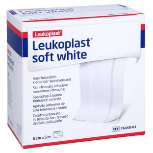 Leukoplast Soft White Bandage, 6 cm x 5 m, 1 roll