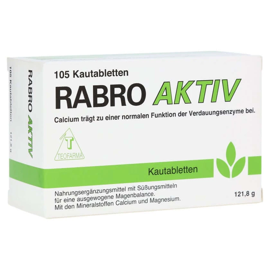 Rabro Aktiv Chewable Tablets, 105 Count