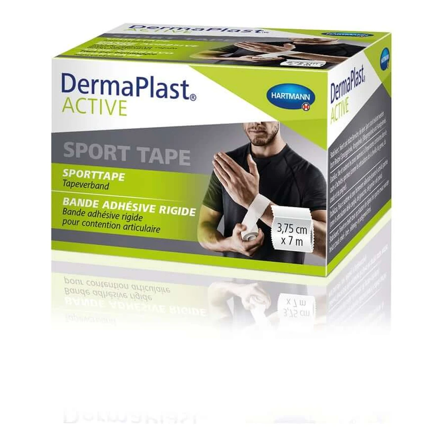 DermaPlast Active Sport Tape, wit, 3,75 cm x 7 m, 1 rol