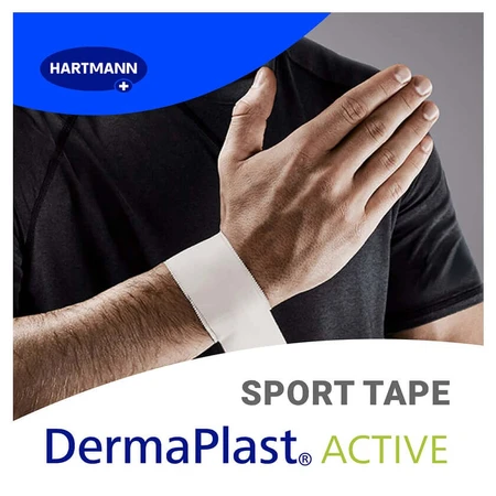 DermaPlast Active Sport Tape, wit, 3,75 cm x 7 m, 1 rol