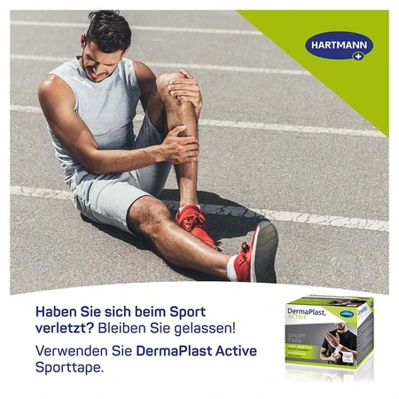 DermaPlast Active Sport Tape, wit, 3,75 cm x 7 m, 1 rol