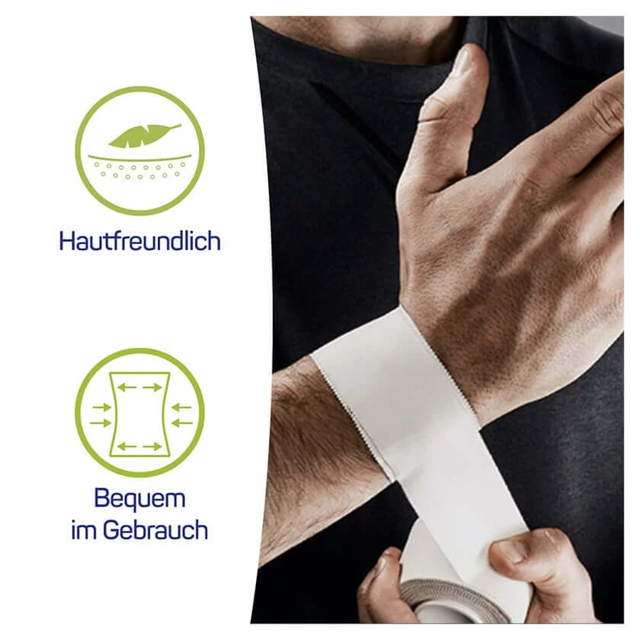 DermaPlast Active Sport Tape, wit, 3,75 cm x 7 m, 1 rol
