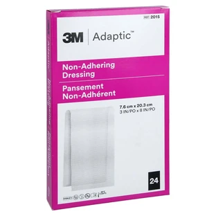 Adaptic vochtig wondverband, 7,6 x 20,3 cm, 24 stuks