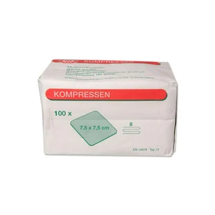 Noba Gauze Pads, 8-ply, 7.5 x 7.5 cm, 100 pieces