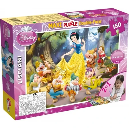 Lisciani doppelseitiges „Schneewittchen“-Maxipuzzle, 150 Teile