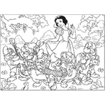 Lisciani doppelseitiges „Schneewittchen“-Maxipuzzle, 150 Teile