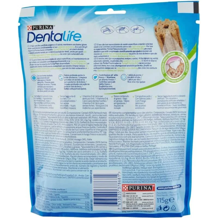 Purina Dentalife - 5 sticks for oral hygiene in medium-sized dogs