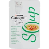 Purina Gourmet Sopa de pollo y verduras - Comida completa para gatos en caldo, 40 g