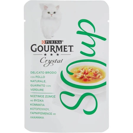 Purina Gourmet Kip- en groentesoep - Compleet kattenvoer in bouillon, 40 g