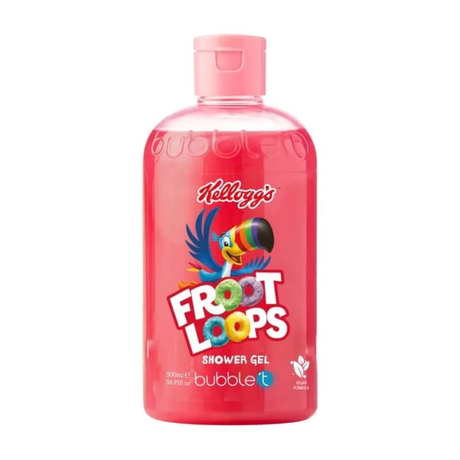 Bubble T Cosmetics Froot Loops - Gentle, Nourishing Bath and Shower Gel with a Sweet, Fruity Scent, 500 ml