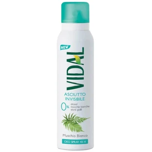 Vidal Asciutto Invisible White Musk - Desodorante en spray, 150 ml