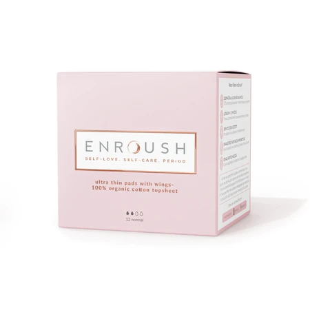 Enroush organic absorbent cotton pads Normal, 12 pieces