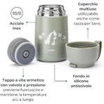 Nuvita Thermos - Recipiente para alimentos de acero inoxidable de 620 ml - verde