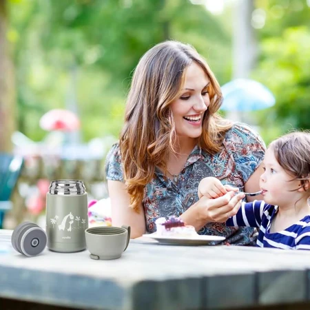 Nuvita Thermos - Recipiente para alimentos de acero inoxidable de 620 ml - verde