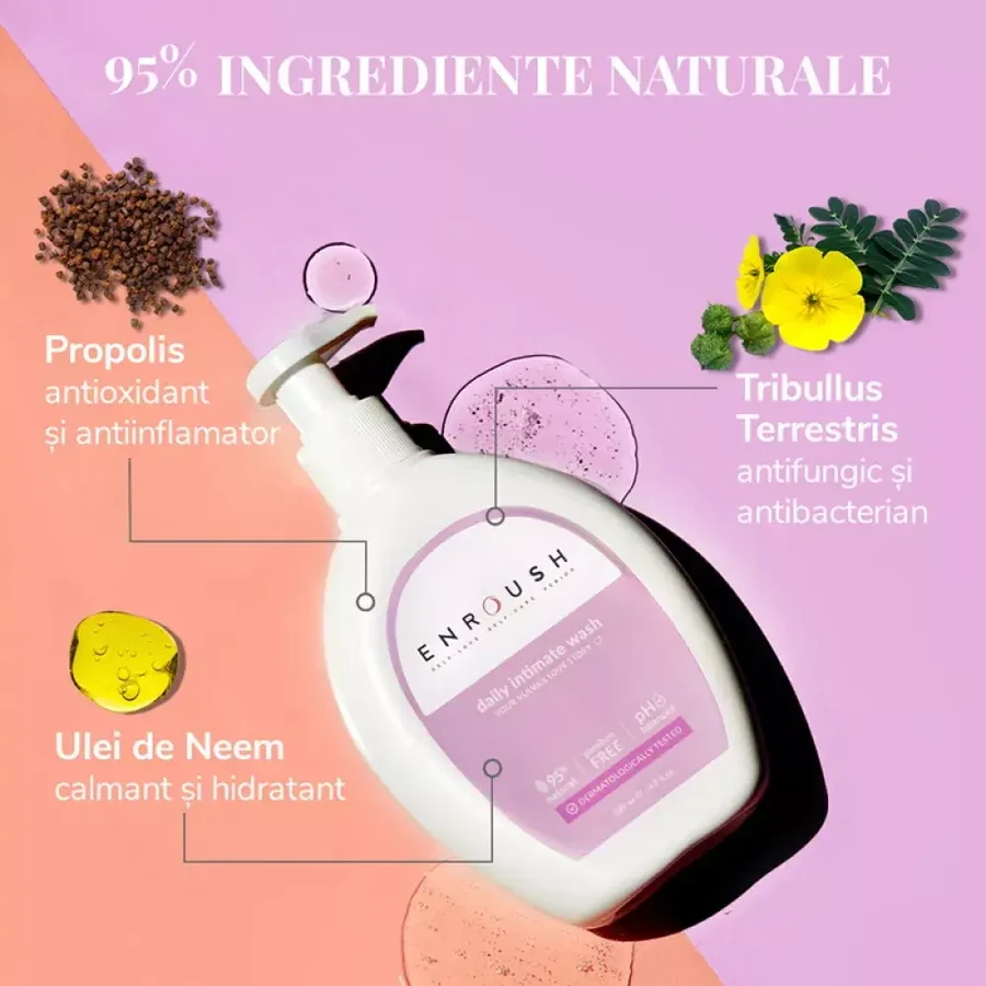 Enroush Intimgel, 95 % natürlich, antibakteriell, 200 ml