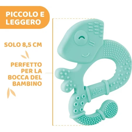 Chicco Soft Iguana - Silicone Teether - Light Blue