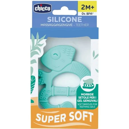 Chicco Soft Iguana - Silicone Teether - Light Blue