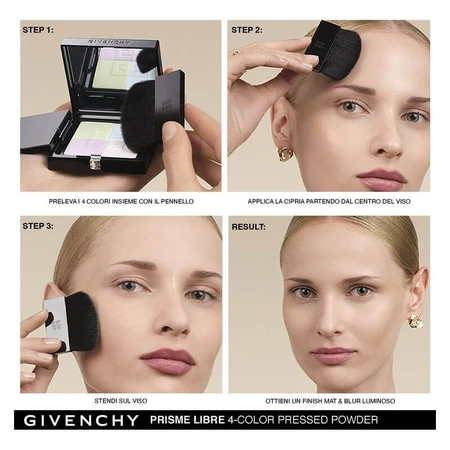 Poudre compacte Givenchy Prisme Libre - Poudre fixante matifiante et lissante n° 04 Mousseline Acidulée