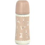 Suavinex Wonderland - Biberón «Conejito» de flujo lento, color beige, 360 ml