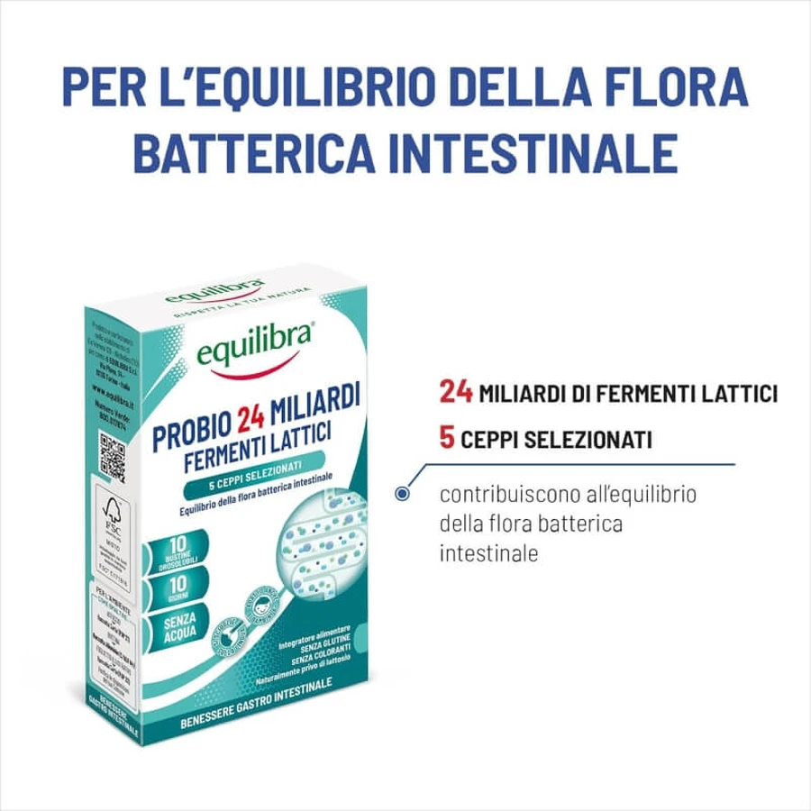 Equilibra Probio 24 Billion, 10 buccal-dissolving stick packs - dietary supplement for gut flora