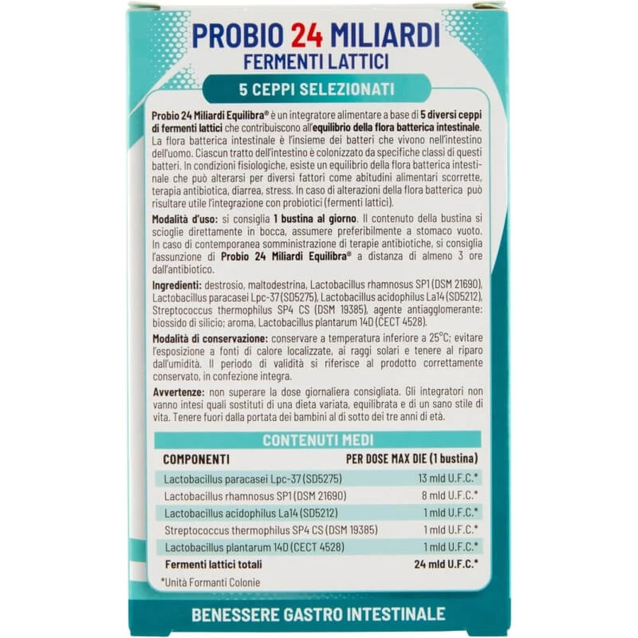 Equilibra Probio 24 Billion, 10 buccal-dissolving stick packs - dietary supplement for gut flora