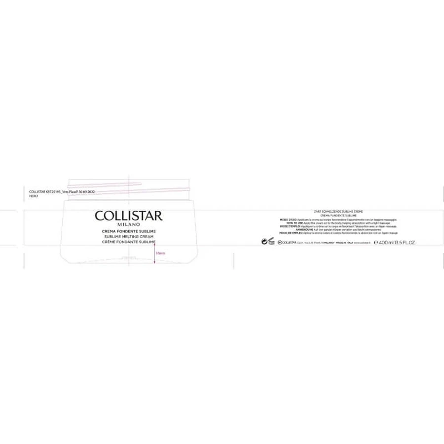 Collistar Fondente Sublime - Nourishing and Regenerating Cream for Dry Skin, 400 ml
