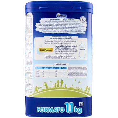 Humana 1 - Infant Formula for Babies from Birth to 6 Months, 1100 g