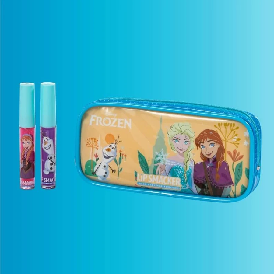 Brillo de labios Lip Smacker de Disney «Frozen» - Set de maquillaje para niñas con 4 brillos de labios de colores + neceser
