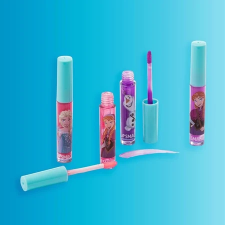 Brillo de labios Lip Smacker de Disney «Frozen» - Set de maquillaje para niñas con 4 brillos de labios de colores + neceser