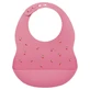 Nattou Bib with Pocket, Made of Soft, BPA-Free Pink Silicone