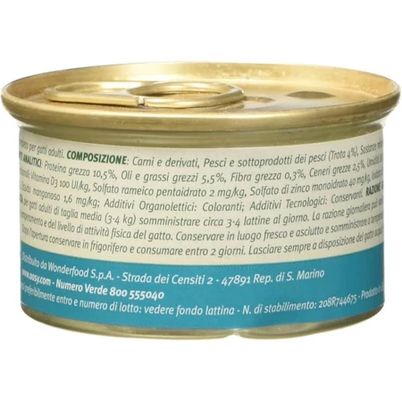Oasy Wet Cat Caprice Forelmousse - Compleet voer voor volwassen katten, 85 g