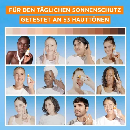 Garnier, protector solar facial SPF 50+ Ambre Solaire, sérum invisible Super UV, protección muy alta, 30 ml