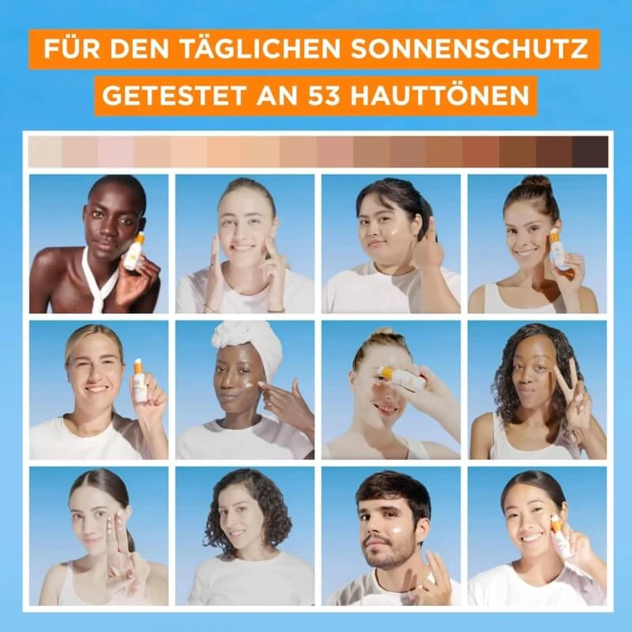 Garnier, protector solar facial SPF 50+ Ambre Solaire, sérum invisible Super UV, protección muy alta, 30 ml